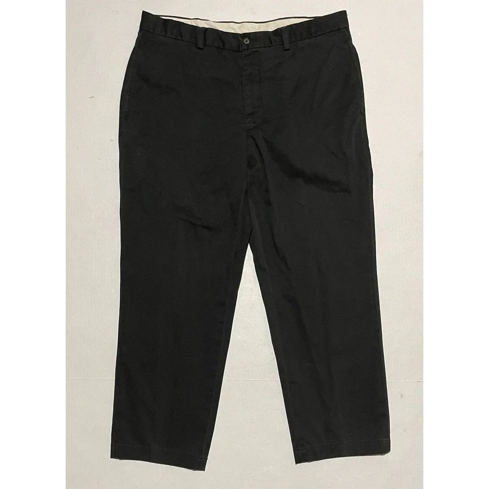Brooks‎ Brothers Chino Advantage Clark Fit Pants 36 X 28 Black Straight Leg